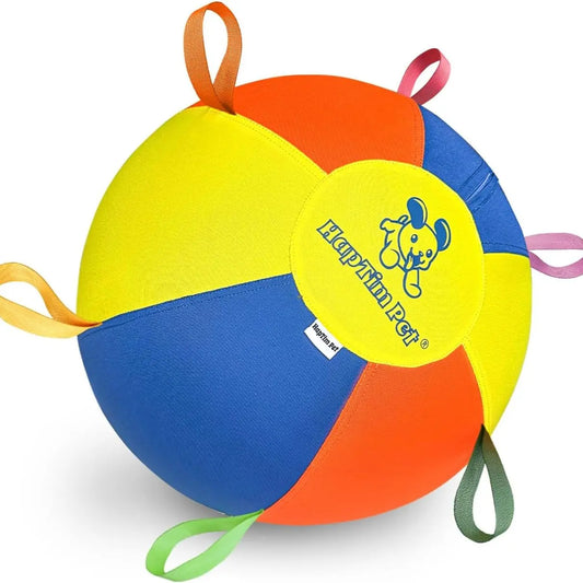 Interactive Herding Ball for Medium to Large Dogs - Durable Outdoor Training Toy with Handles for Corgis, Australian Shepherds, Cattle Dogs, Border Collies, and Horses (Not for Aggressive Chewing)