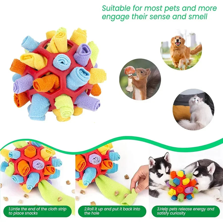 Unleash Your Pup's Inner Detective with Our Interactive Snuffle Ball! 🐾💖 Perfect for Smell Training & Foraging Fun!