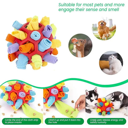 Unleash Your Pup's Inner Detective with Our Interactive Snuffle Ball! 🐾💖 Perfect for Smell Training & Foraging Fun!