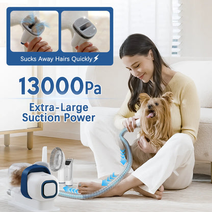 Pet Grooming Kit with Hair Vacuum for Dogs and Cats - Professional Grooming Tool for Dogs and Cats