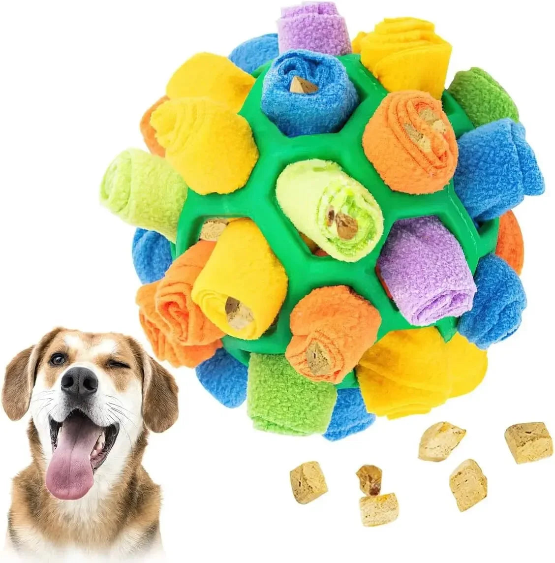 Unleash Your Pup's Inner Detective with Our Interactive Snuffle Ball! 🐾💖 Perfect for Smell Training & Foraging Fun!